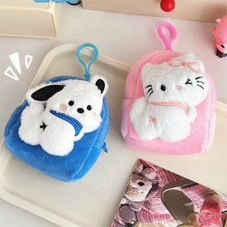 🔥พร้อมส่ง🔥กระเป๋าสตางค์ใส่เหรียญลายการ์ตูนน่ารัก การ์ตูนเกาหลีผมเหรียญกระเป๋านักเรียนจี้พวงกุญแจสาวน่ารัก