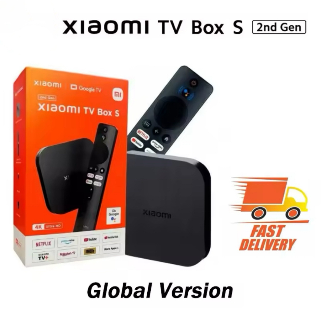 Mi Box S Gen2 AndroidTV Global Version สีดำ รองรับภาษาไทย รองรับGoogle Assistant