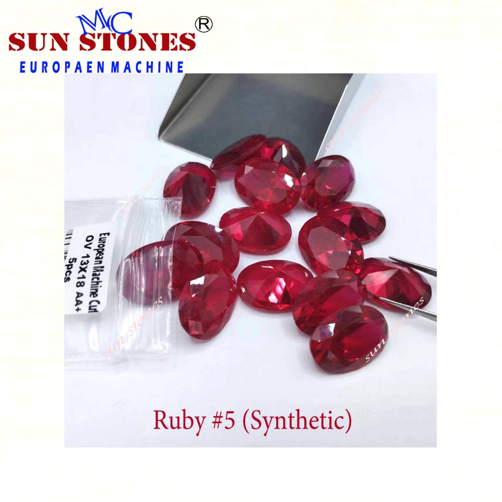 พลอยอัดชาตั้มรูบี้ ไซส์ 3X4 ถึง 10X14 OVAL Shape #5 SYNTHETIC&CHATHUM, รูปทรงไข่ เจียระไนเหลี่ยมเพชร ราคา ถูกที่สุด ดีลบีเคเค แกลเลอรีภาพที่ 9