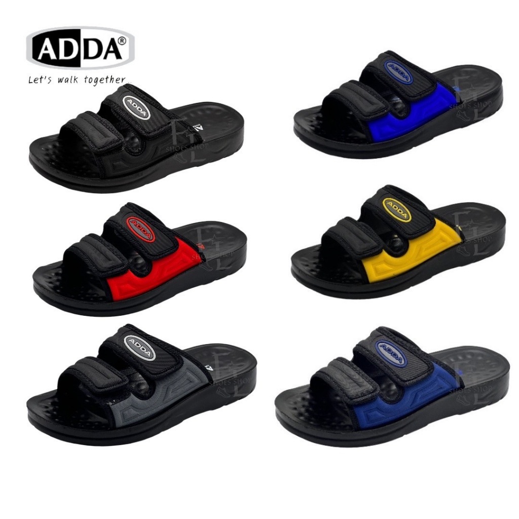 ADDA PU รองเท้าแตะแบบสวม รองเท้าสุขภาพ ปรับสายได้ รุ่น 7MA03 (เบอร์ 39-45)