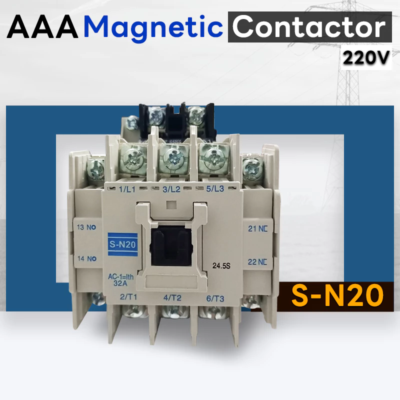 AAA แมกเนติก คอนแทคเตอร์ SN-20 Coil AC220V Magnetic AC Contactor S-N20