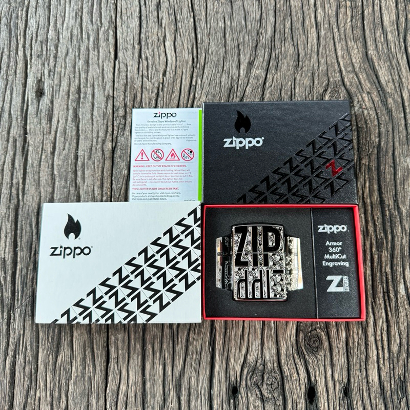 Zippo รุ่น 46312 Reverse Carve Zippo Design | Armor ของแท้