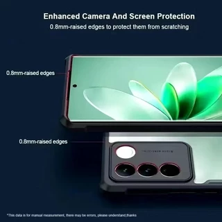 เคสกันรอยกล้อง PC+TPU สำหรับVivo V27 Pro V29E Y100 กันกระแทก เคสหลังใส