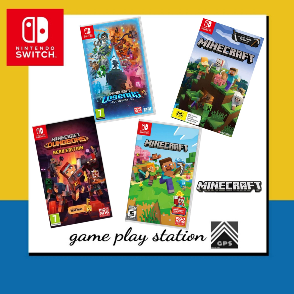 nintendo switch minecraft eur / minecraft dungeons eur / minecraft legends eur ( english )
