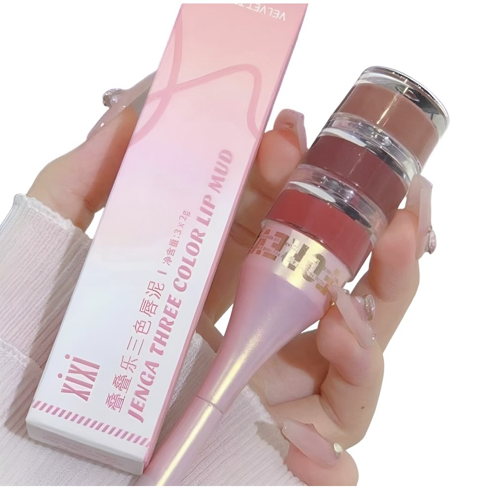 ส่งจากไทย Xixi ลิปสติก ลิปกลอส เนื้อแมตต์กํามะหยี่ 3 สี กันน้ํา ให้ความชุ่มชื้น เรียบเนียน NO.D601
