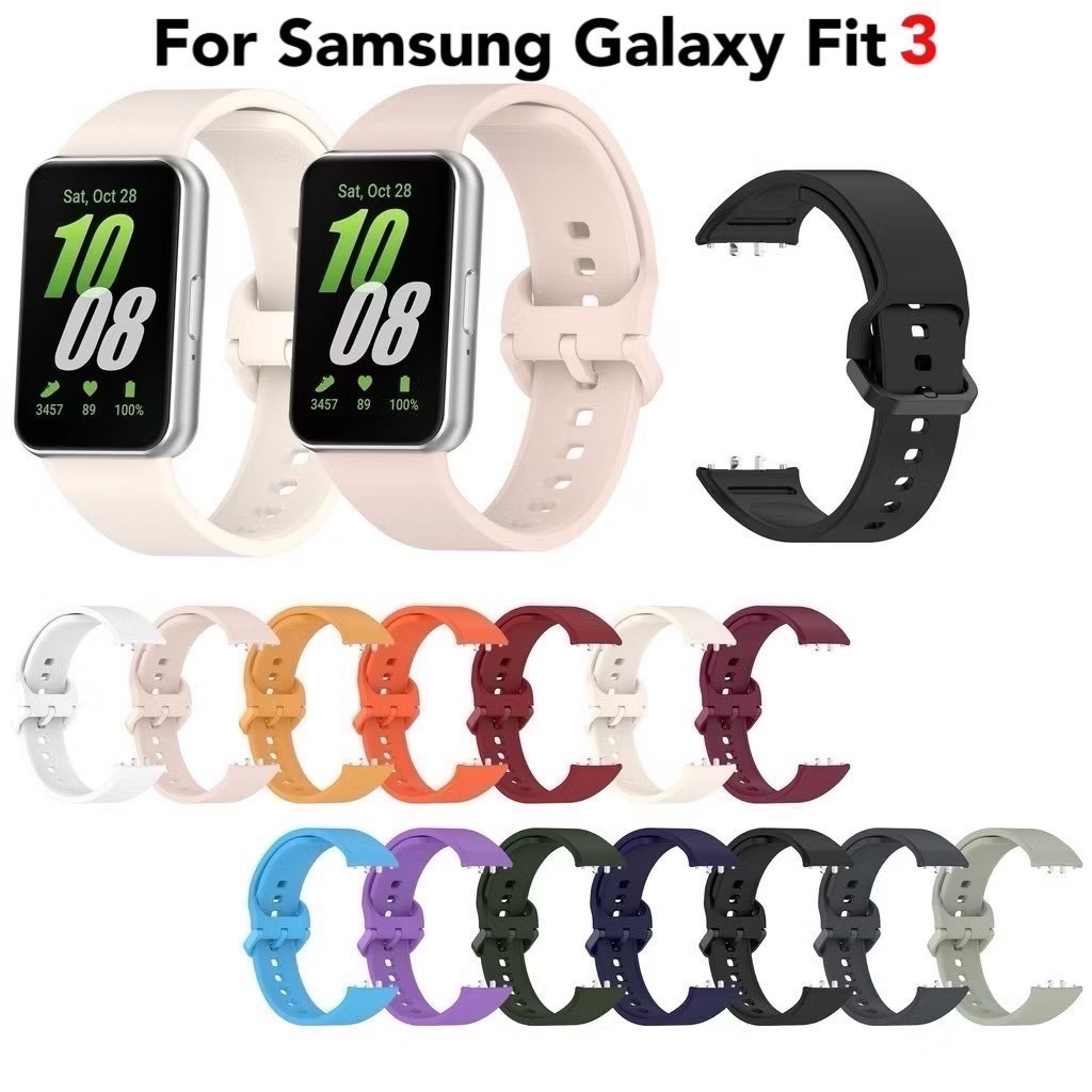 สาย Samsung galaxy Fit 3 ซิลิโคนนิ่มสวยงามมีหลากหลายสี.(เข็มขัด)
