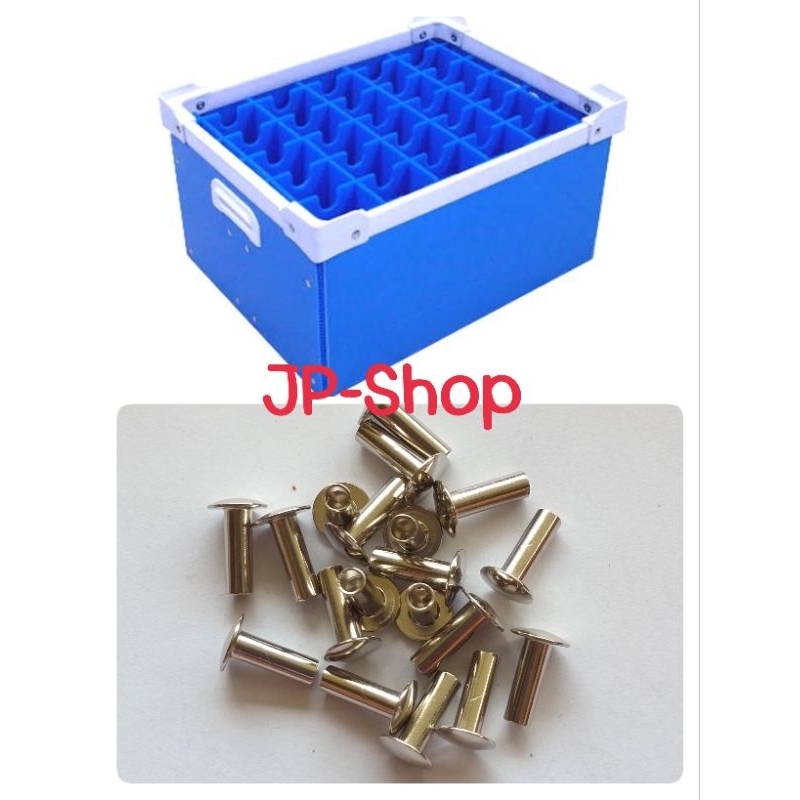 หมุดย้ำรีเวทตอกกล่องฟิวเจอร์บอร์ด กล่องลูฟูก เหล็กชุบนิกเกิลมีหลายขนาดป้องกันสนิม ถุงละ 1,000 ตัว