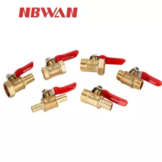 NBWAN วาล์วน้ำมัน ทองเหลือง หางปลาคู่ ขนาด 6 8 10 12 มม.
