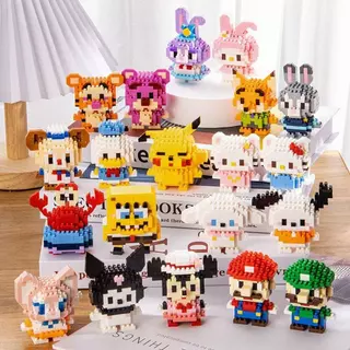 BRICKS ของเล่นบล็อคตัวต่อ ตัวต่อ รูปสัตว์การ์ตูน 3D น่ารัก ของเล่นเด็ก ของขวัญสำหรับเด็ก