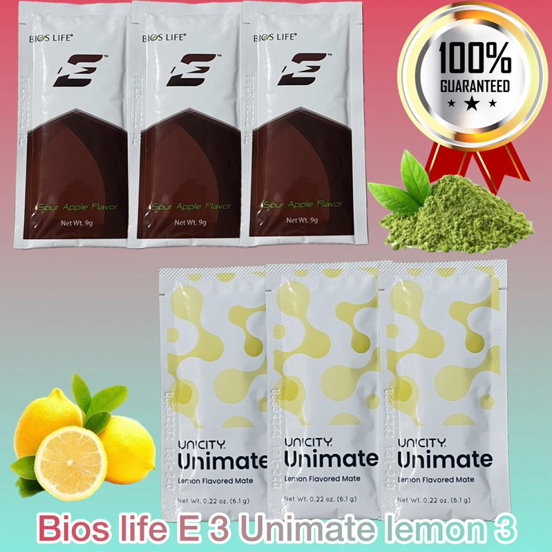 Unicity Set Super energy Bios life E Thai + Bios life E Korea 🍎🍎+Unimate Lemon 🍋🍋+ Unimate Ginger 💛💛