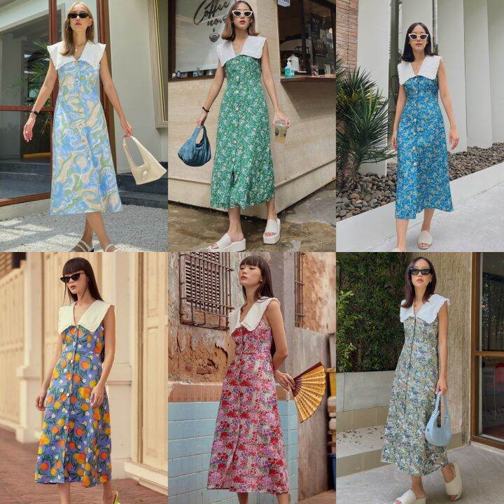 Wonder Treasure - Ava Dress (เดรสยาว แขนกุด) (PRE-ORDER ไม่เกิน 14วัน)
