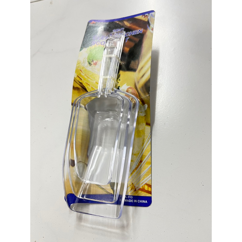 ที่ตักน้ำแข็งพลาสติก 1 แพ็ค 3 ชิ้น ที่ตักเอนกประสงค์ The Plastic Handles