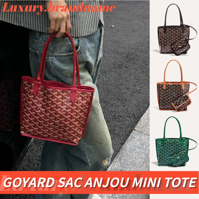 New!! Goyard Sac Anjou Mini Tote Bag✨โกย่า กระเป๋าสะพายไหล่ Luxury.brandname#แท้💯