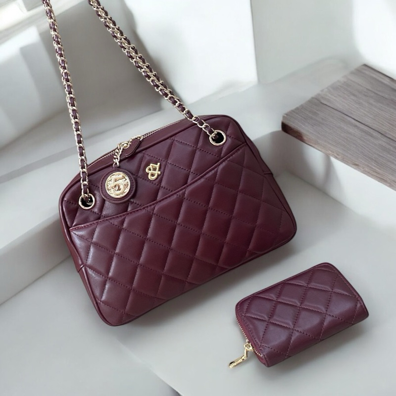 Violet 25cm กระเป๋าหนังแกะ แบรนด์Lovera