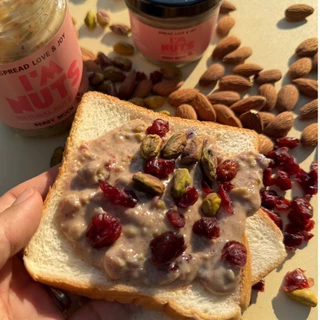 เนยถั่วพิสตาชิโอ้ อัลมอนด์ แครนเบอร์รี่ Pistachio Berry Much คลีน ไม่มีน้ำตาล ไม่ผสมน้ำมัน