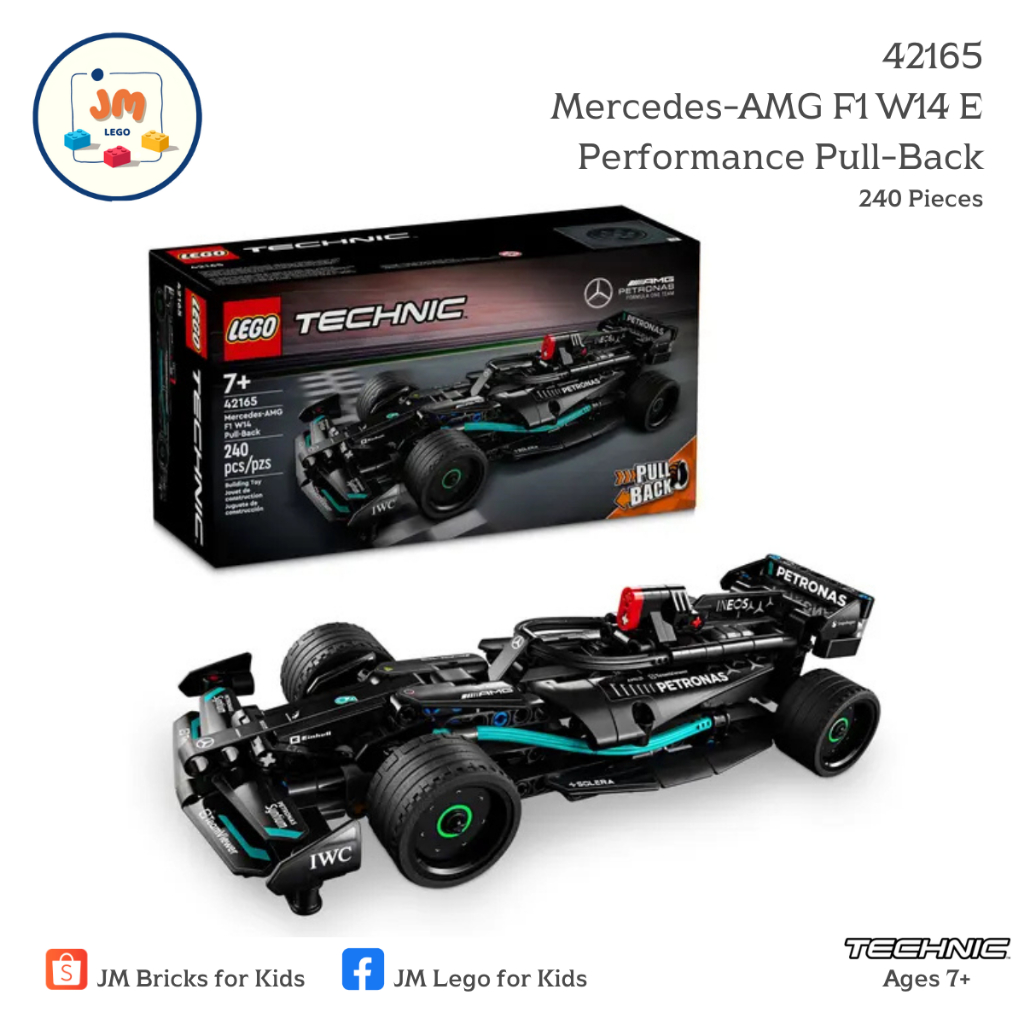 LEGO Technic 42165 Mercedes-AMG F1 W14 E Performance Pull-Back (240 Pieces)
