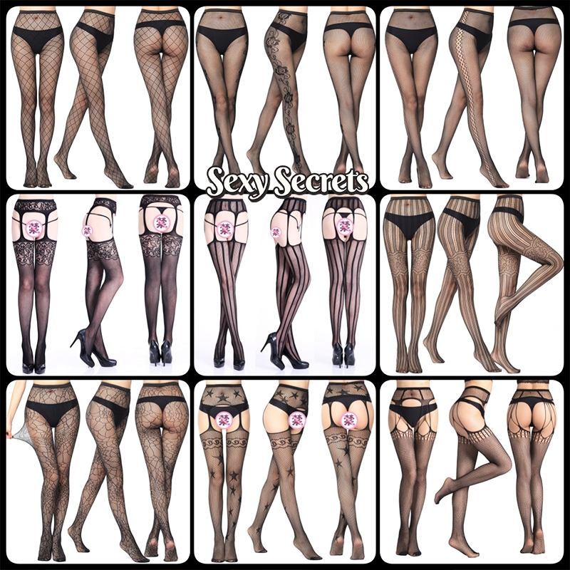 Sexy secrets⚜️⚜️ถุงน่องไหม ถุงน่องตาข่าย 👄👄บาง ยืดหยุ่นดี หลากหลายสไตล์ พร้อมส่งจากไทย