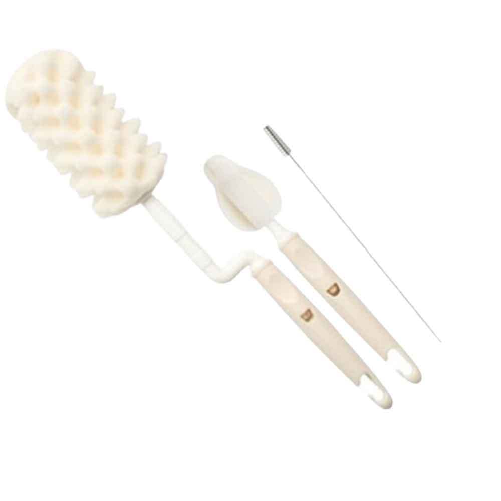 1.Lieto แปรงล้างขวดนมคอกว้าง + จุกนม + แปรงล้างสำหรับหลอด (1ชุด 3ชิ้น  )