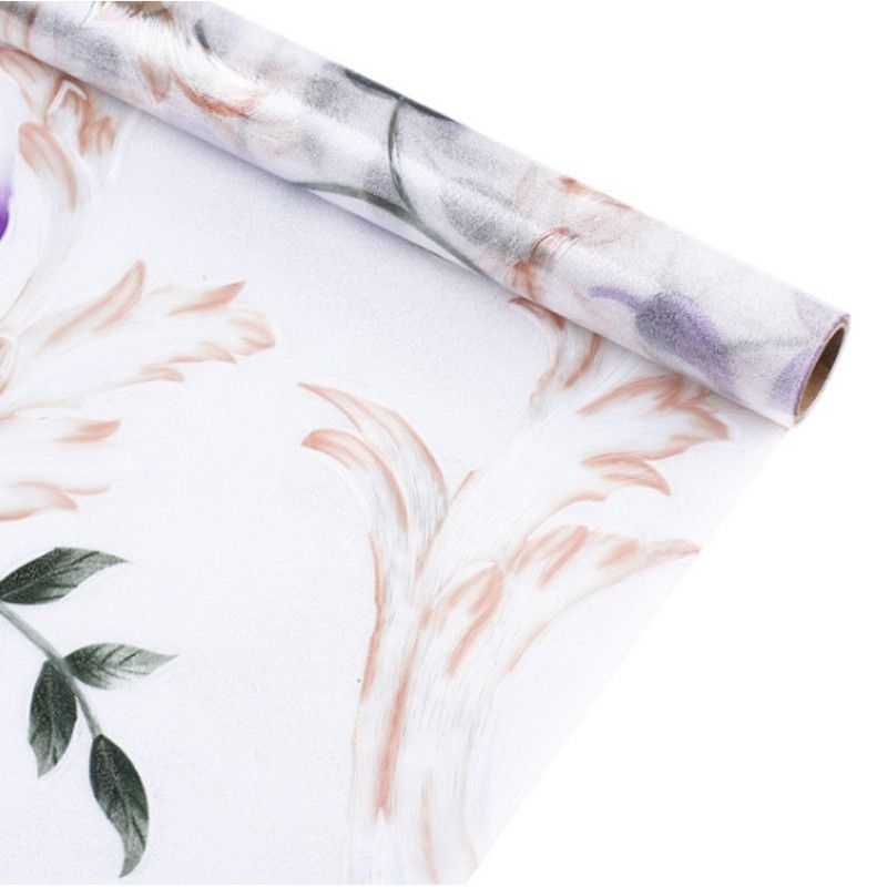 สูญญากาศฝ้าติดกระจก กรองยูวี ลดความร้อน ดอกไม้สีม่วงหน้ากว้าง 90 ซ.ม.(ราคาต่อเมตร) - รูปที่ 2