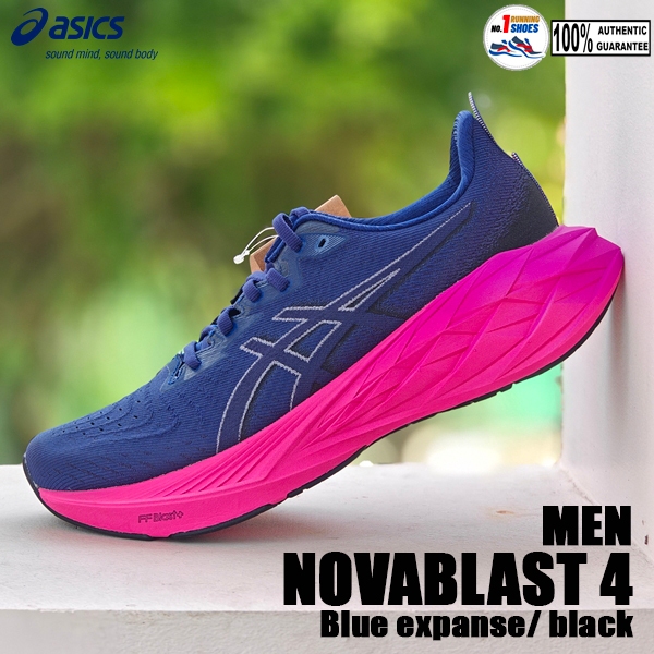 [ Men] Asics รุ่น Novablast 4 1011B693-403 สี Blue expanse/ black, FF Blast+ ของเเท้ 100%
