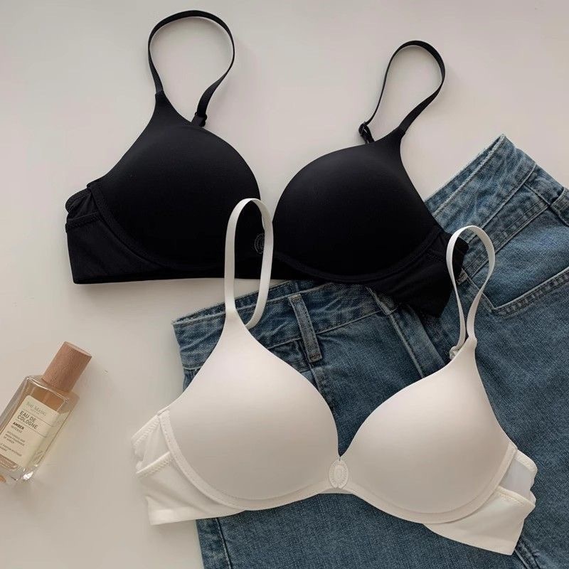 🧡🧡ชุดชั้นในดันทรง ตะขอหน้า ไร้โครง สวมใส่สบาย สีสันสดใส