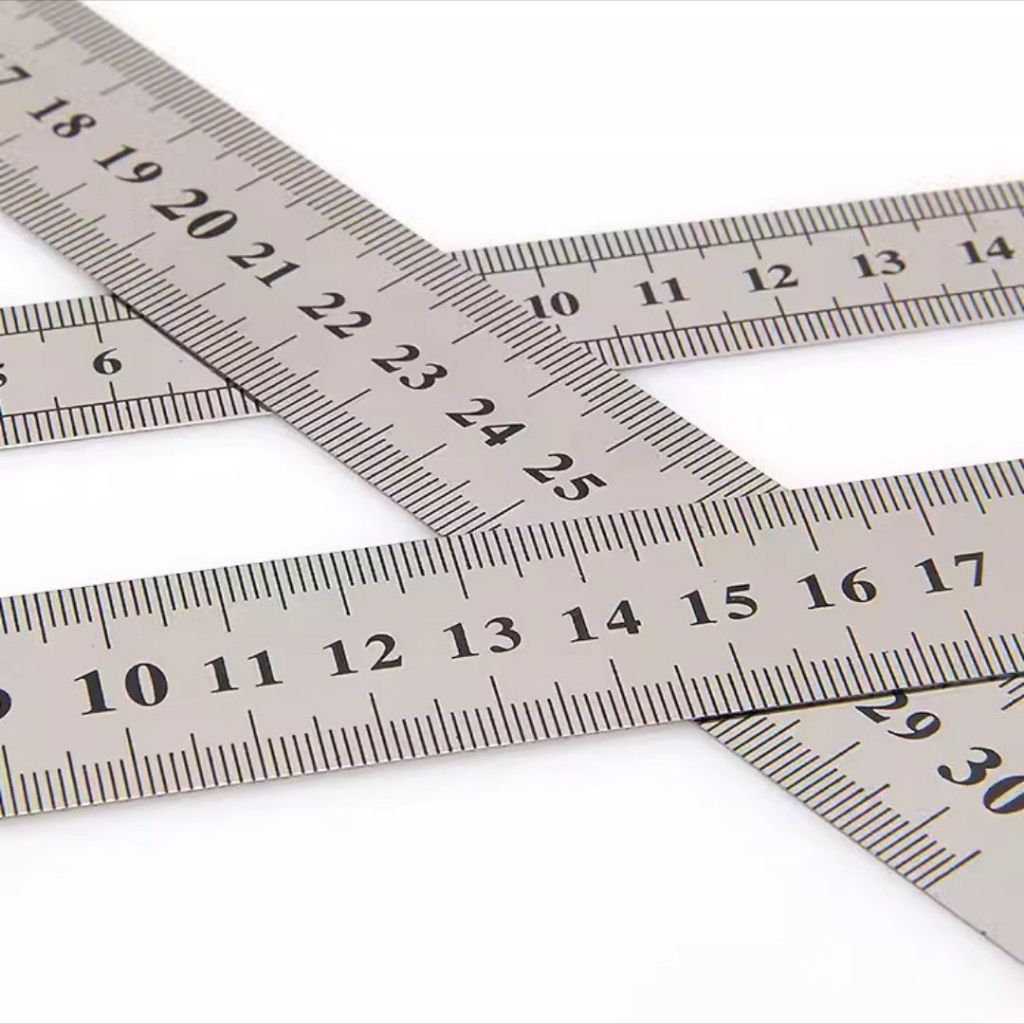 ไม้บรรทัดเหล็ก ขนาด 30 ซม. 12 นิ้ว ไม้บรรทัดขีดเส้น วาดแบบ - รูปที่ 2