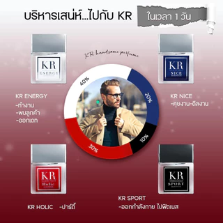 น้ำหอมผู้ชาย KR Handsome Perfume 50 ml. กลิ่นหอมสปอร์ต ติดทนนาน น้ำหอม KR แท้ กลิ่น Sport น้ำหอม