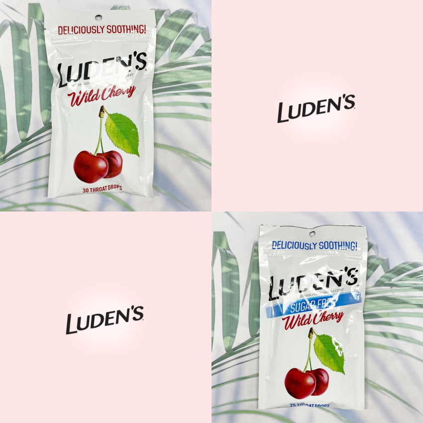 20% Sale!!! EXP.02/26 (Luden's®) Deliciously Soothing Wild Cherry ลูกอม รสเชอร์รี่ ชุ่มคอ