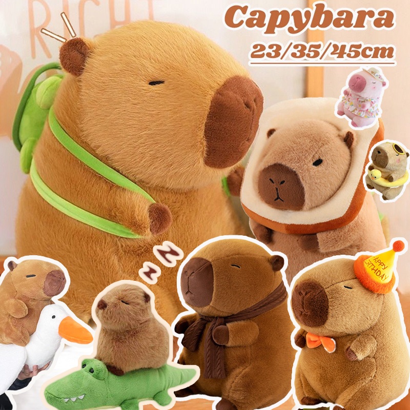 พร้อมส่ง หมอนตุ๊กตาเต่าคาปิบาราน่ารัก capybara ตุ๊กตาคาปิบาร่า คาพีบาร่า เหมาะกับของขวัญวันเกิด