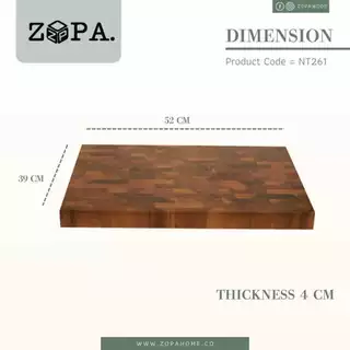 NT261-NT613 เขียงไม้เอนเกรน L บอร์ดจามจุรีขนาดใหญ่สี่เหลี่ยม (มีตัวเลือก)