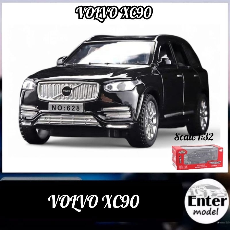 โมเดลรถเหล็ก มีเสียงมีไฟ VOLVO XC90 ยาว16cm สเกล 1/32
