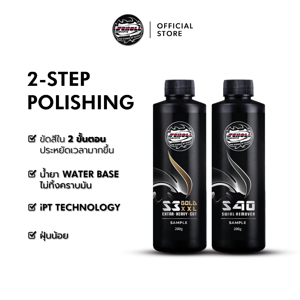 [แนะนำ] ขนาดทดลองน้ำยาขัดสี SCHOLL Concepts® Premium Polishing Compounds (200 g)