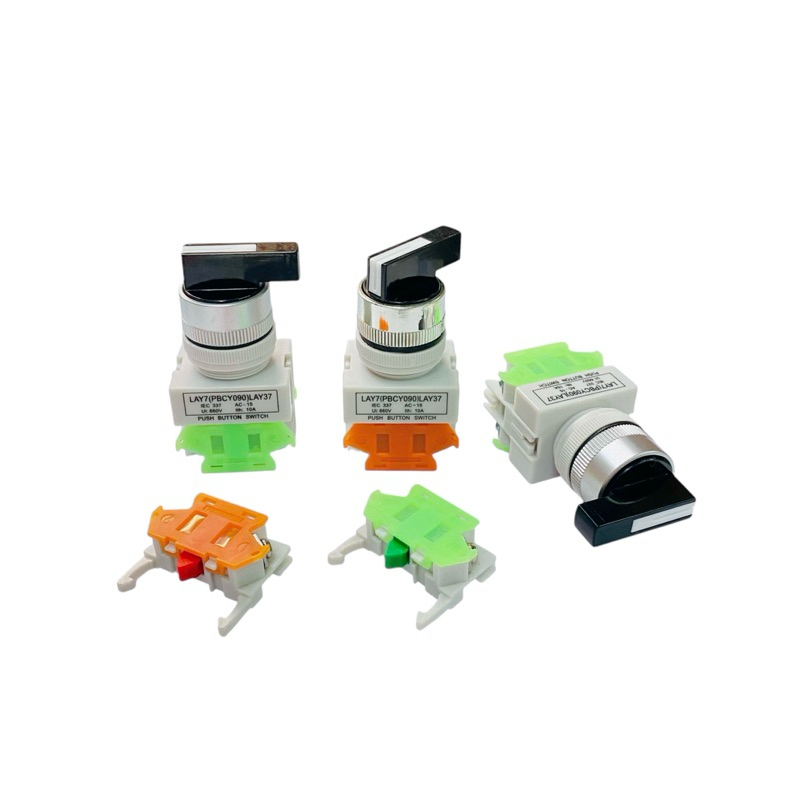 Switch LAY7(PBCY090)LAY37 สวิทช์บิด 2 จังหวะ 3จังหวะ (ราคาต่อ 1ชิ้น)10A/660V ขนาดคอ 22mm มีของพร้อมส