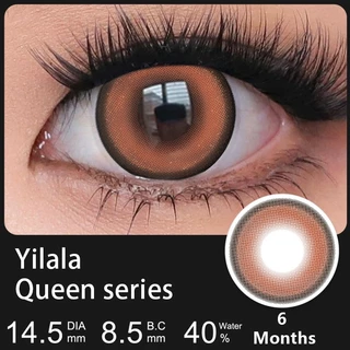 คอนแทคเลนส์สี เส้นผ่านศูนย์กลาง 14.5 มม. เลนส์นิ่ม สีเขียว/น้ำตาล