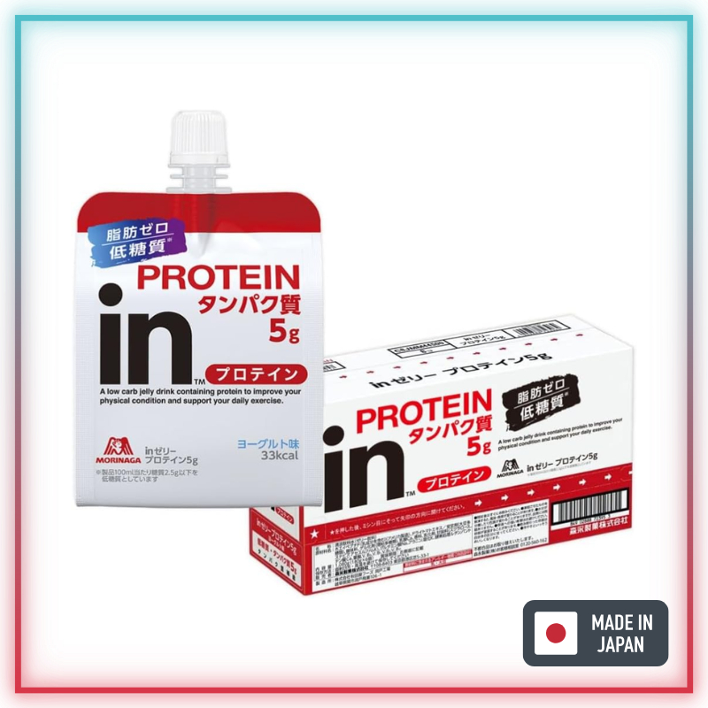 [Morinaga ] In Jelly _Protein 5g _180g x 6 / 12 [ ส ่ งตรงจากญี ่ ปุ ่ น ]