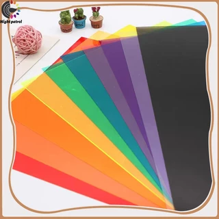 แผ่นฟิล์มใสกรองแสง เจลใส แผ่นฟิล์มสีกระดาษแก้วแฮนด์เมดอนุบาล DIY พลาสติกโปร่งแสง