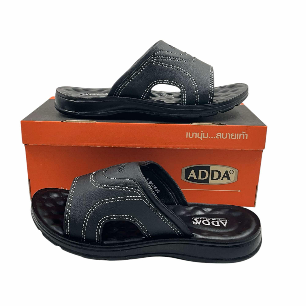 ADDA  รองเท้าแตะสวมผู้ชาย พร้อมกล่อง (ไซส์ 39-45) 74603 73801 73802 73801(XFRA)