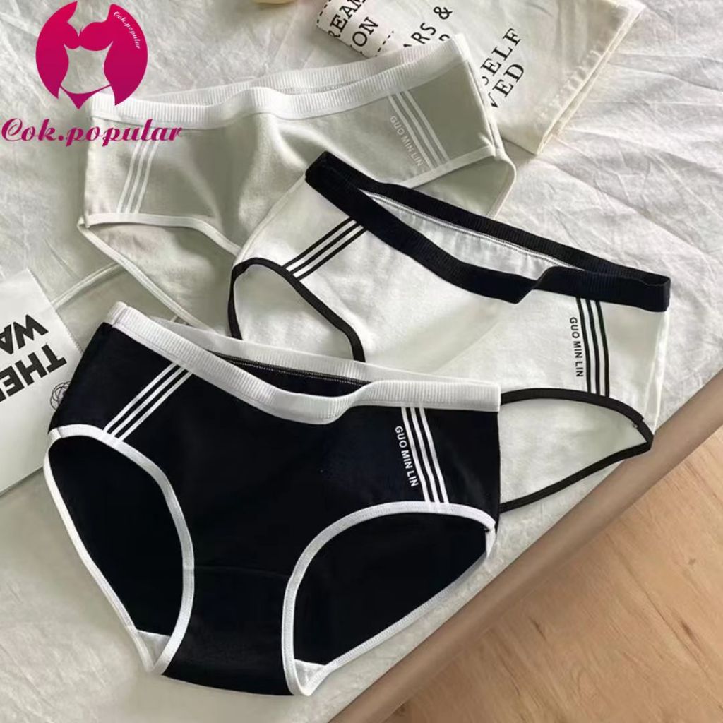 #185 กางเกงชั้นใน ผ้าฝ้าย เอวกลาง ไร้รอยต่อ เซ็กซี่ สวมใส่สบาย สําหรับเด็กผู้หญิง CS037