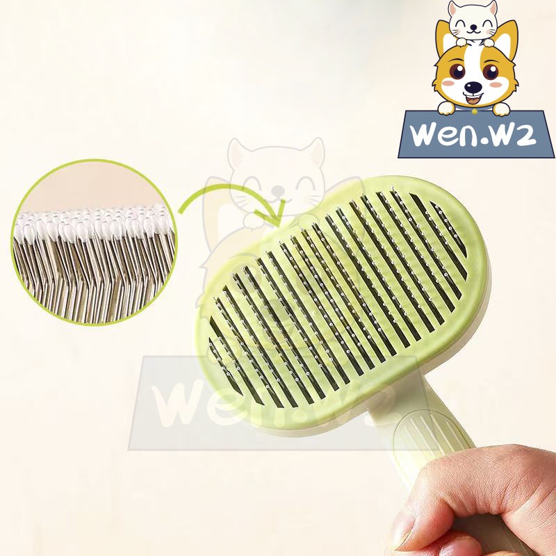 wen.W2 แปรงหวีขนสำหรับสัตว์เลี้ยง แปรงหวีขนสุนัข ขนแมว อุปกรณ์ทำความสะอาดสัตว์เลี้ยง