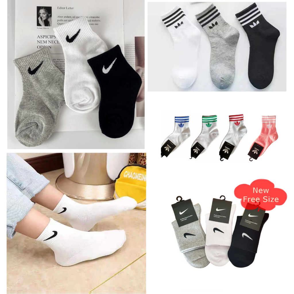 ถุงเท้าสั้นสำหรับเด็ก-ผู้ใหญ่ ถุงเท้ากีฬาแฟชั่น ขนาด 13-23.5 cm.