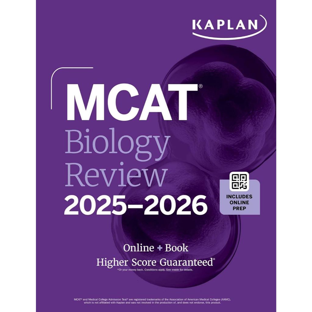 Chulabook|c321|หนังสือ|MCAT BIOLOGY REVIEW 2025-2026: ONLINE + BOOK (KAPLAN TEST PREP) 9781506294124