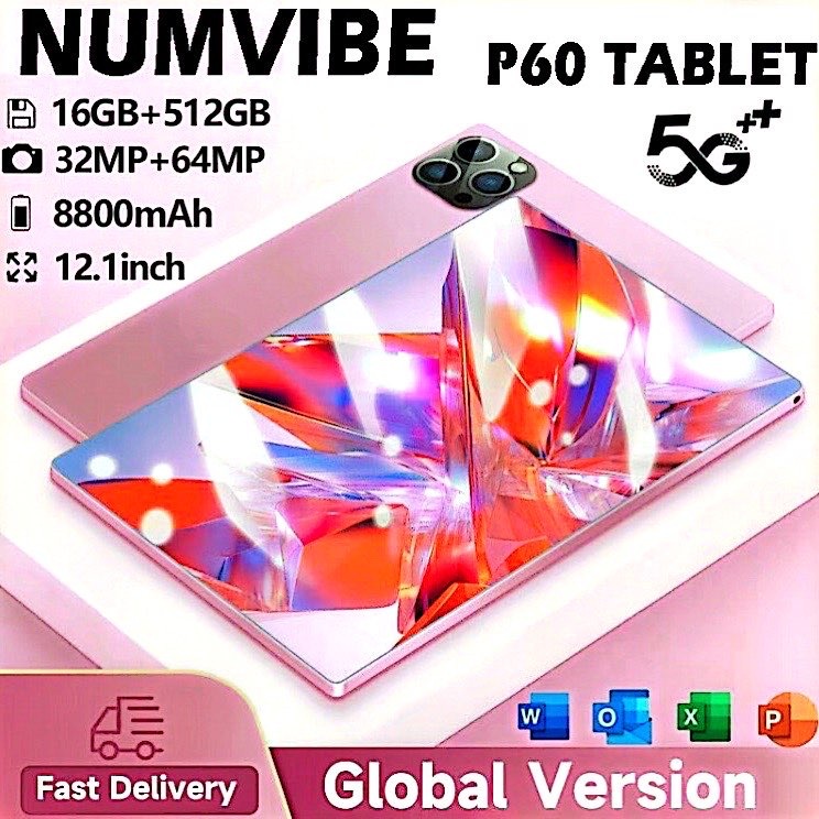 NUMVIBE P60 PC Tablet แท็บเล็ต HD ขนาด 11 นิ้ว 16GB+512GB ROM Dual SIM LTE WiFi 5G Tablet for work games watching videos