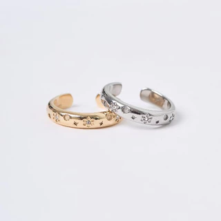 earika.earrings - sparkle snowflake ring แหวนเกล็ดหิมะ วัสดุสแตนเลส (stainless steel) ใส่อาบน้ำได้ เหมาะสำหรับคนแพ้ง่าย