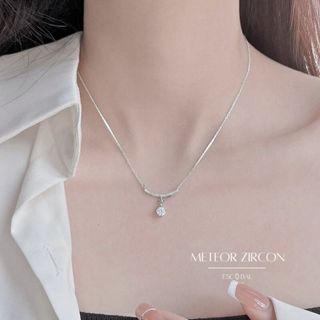 ESCOBAL สร้อยเพชร Meteor Zircon สร้อยเงิน จี้เพชร Moissanite…