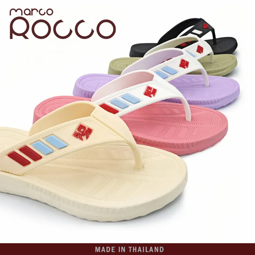 Marco Rocco รองเท้าแตะ รองเท้าแตะแบบหูหนีบผู้หญิง กันลื่น นุ่ม 2.5cm พื้นหนา ใส่ในบ้าน ลําลอง แฟชั่น น่ารัก MR8004W