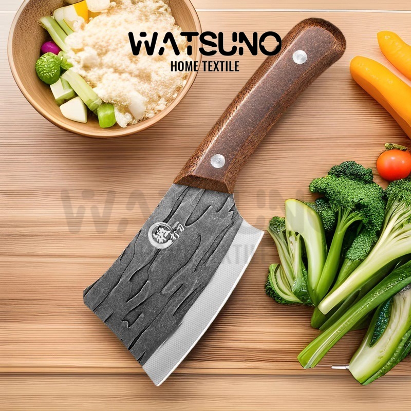 Watsuno.มีดทำครัวสแตนเลส มีดทำครัวขนาดเล็ก มีดผลไม้ด้ามไม้ มีดเนื้อปลา