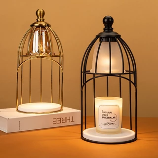 Domira ของขวัญคริสต์มาส ฐานหินอ่อน Candle Warmer เครื่องอุ่นเทียนหอมปราสาทสีทอง