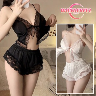 Wonderful Night💗💗ชุดนอนเซ็กซี่ ชุดนอนสายเอี๊ยม ชุดนอนไม่นอน …