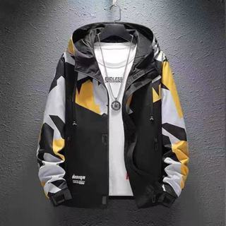 เสื้อแจ็กเก็ต เสื้อคลุมผู้ชาย ลายพราง ซิปหน้า มีฮู้ด มีกระเป…