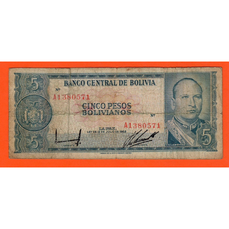Bolivia ,5 Pesos 1962